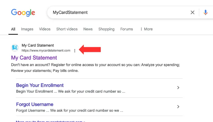 screenshot of MyCardStatement screenshot of MyCardStatement