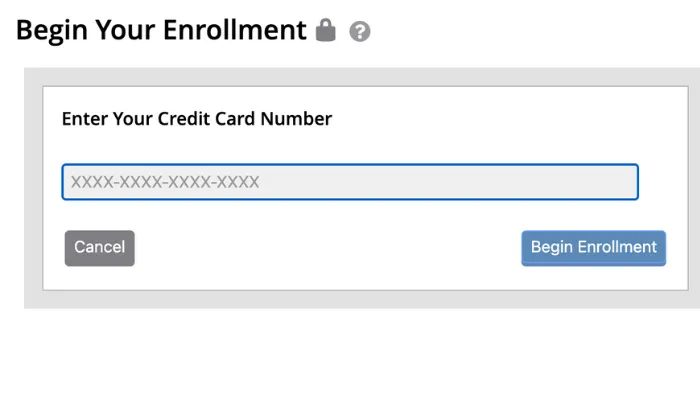 screenshot of begin your enrollment screenshot of begin your enrollment